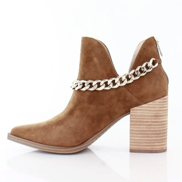 Steve Madden Cedar suede Leather With
Chain Ankle Booties size 6 - Picture 2 of 14